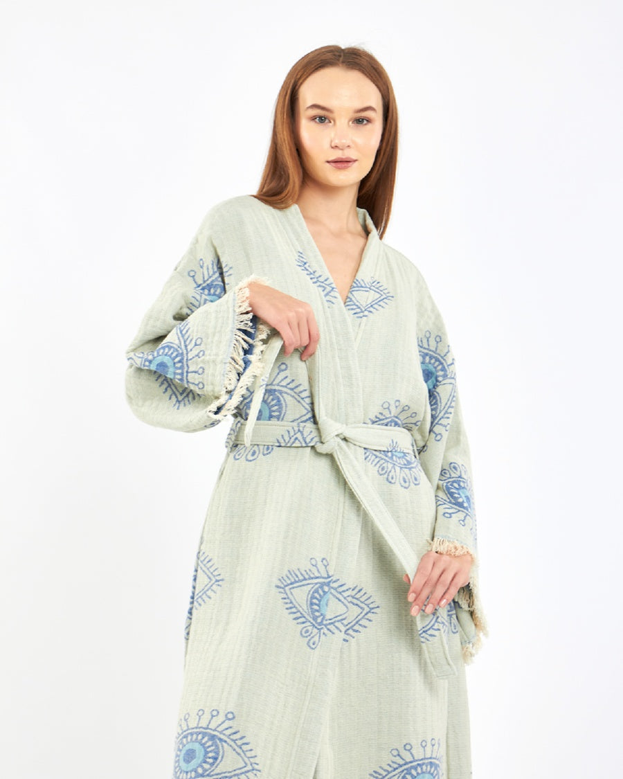 Jacquard Fabric Kimonos