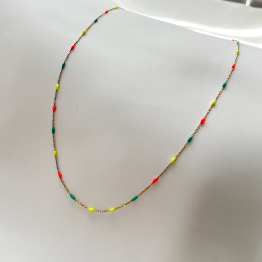 Cute Necklace, Sterling Silver Necklace with Beads