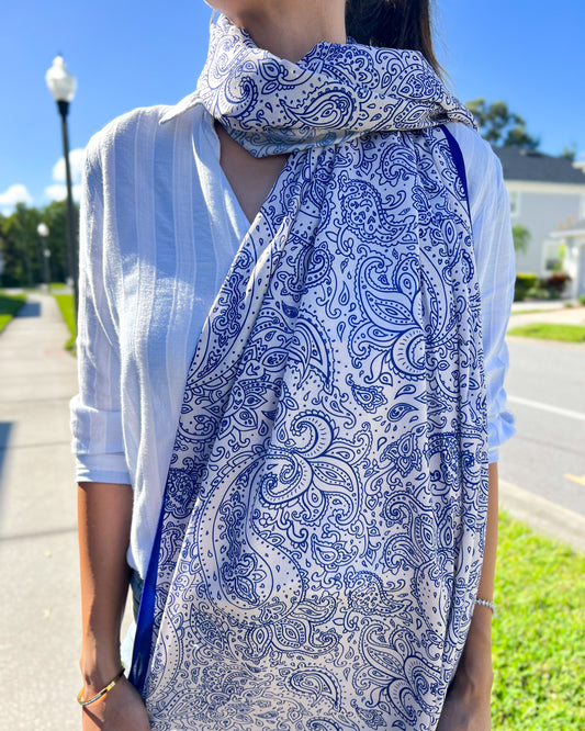 Paisly Wrap, Silky Shawl, Artisan Shawl