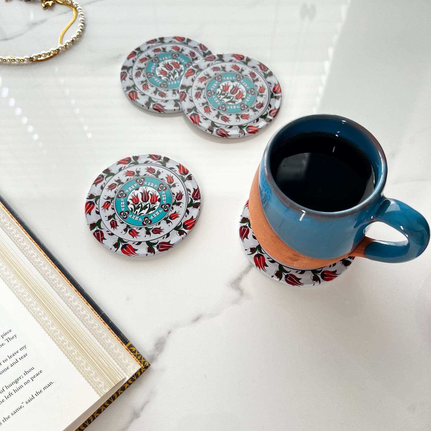 Floral Coaster, Cute Table Decor, Kitchen Decor
