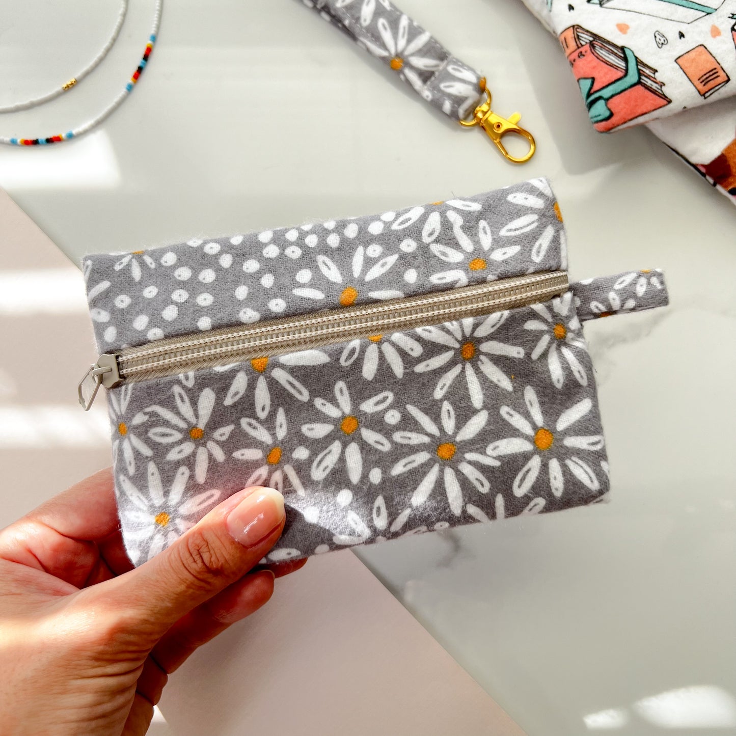 Zipper Fabric Pouch, Small Coin Purse for Women