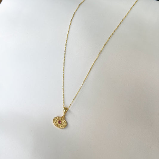 Medallion Necklace, Bohemian Jewelry, Sterling Silver Necklace