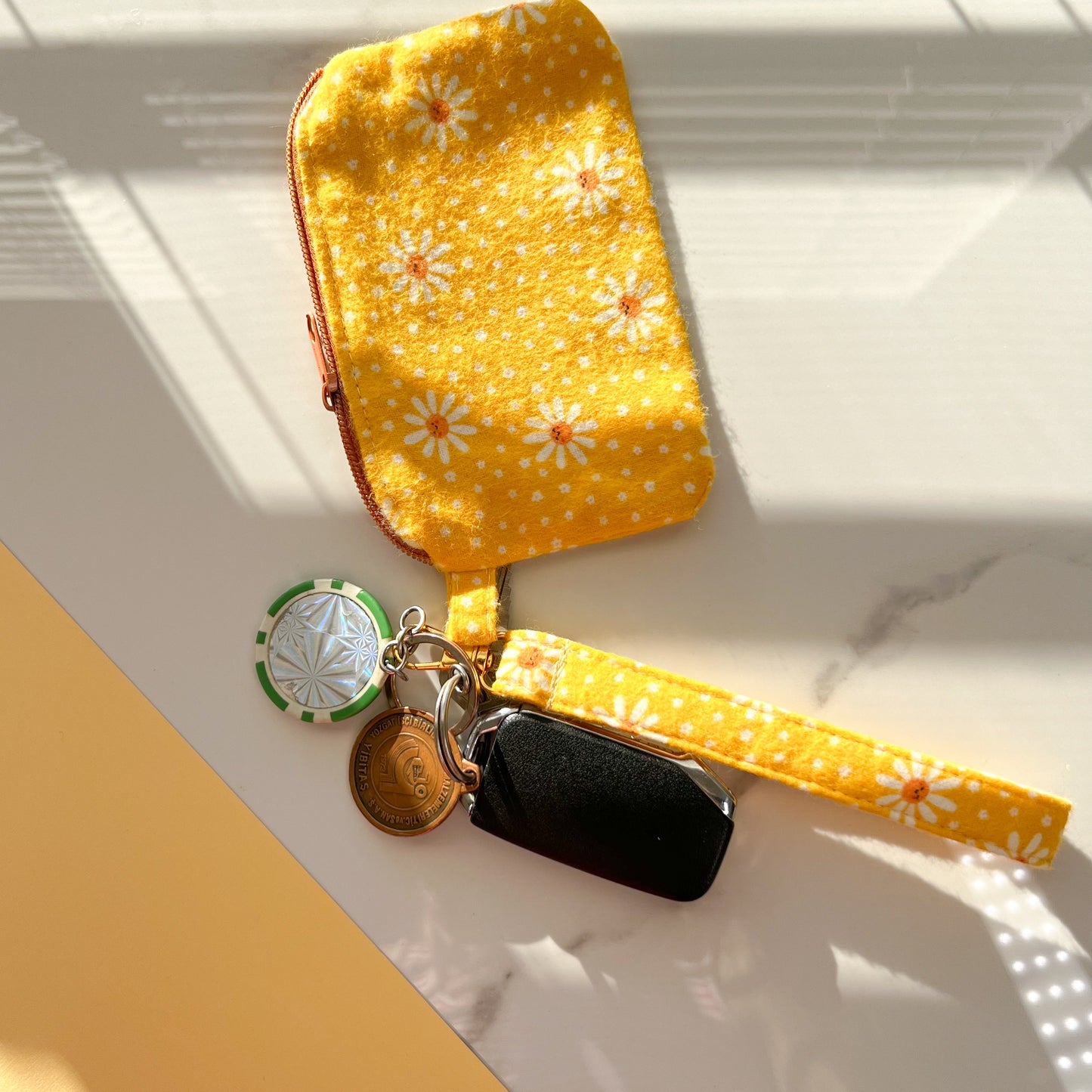 Floral Wristlet Keychain, Cute Wristlet for Purses and Wallets