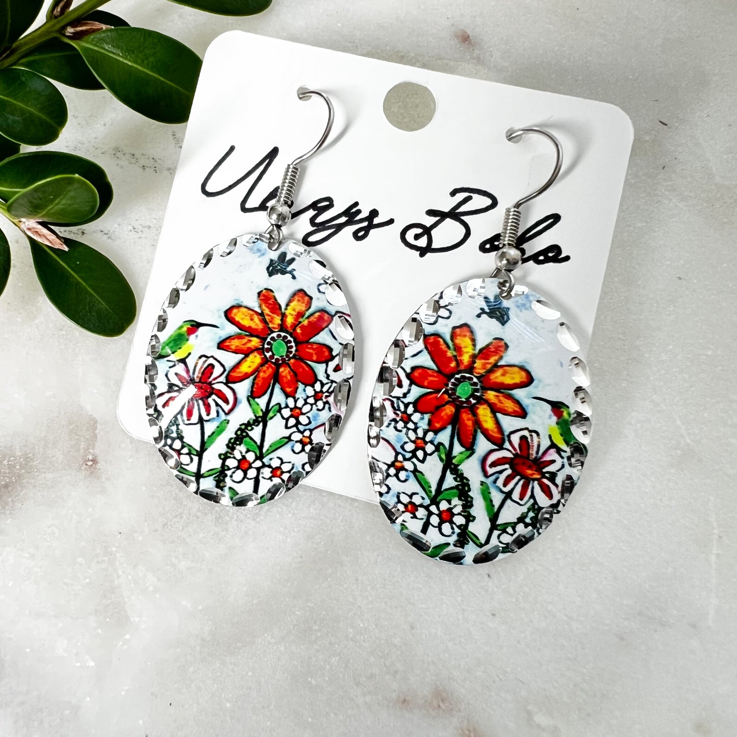 Aluminum Earrings, Boho Earrings, Handmade Earrings, Cute Earrings
