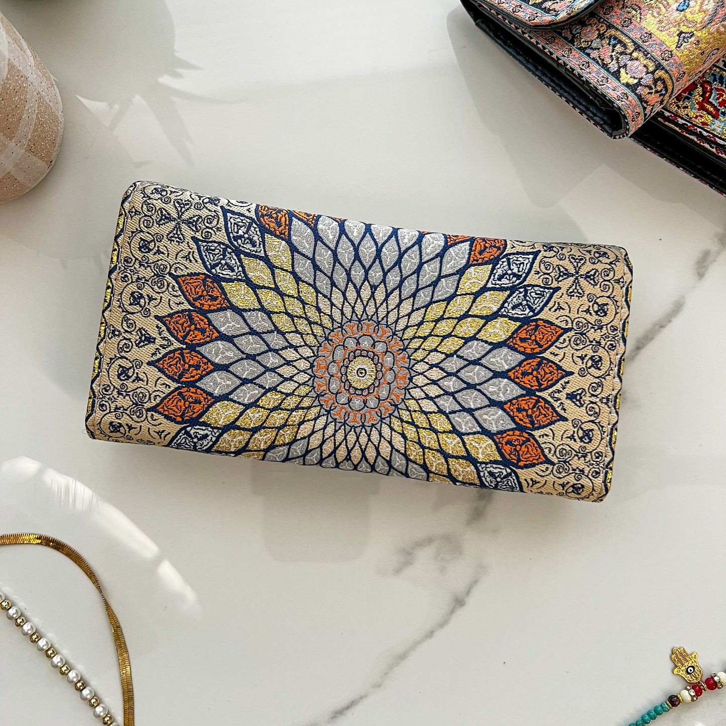 Handmade Wallet for Women, Bohemian Style Trifold Wallet