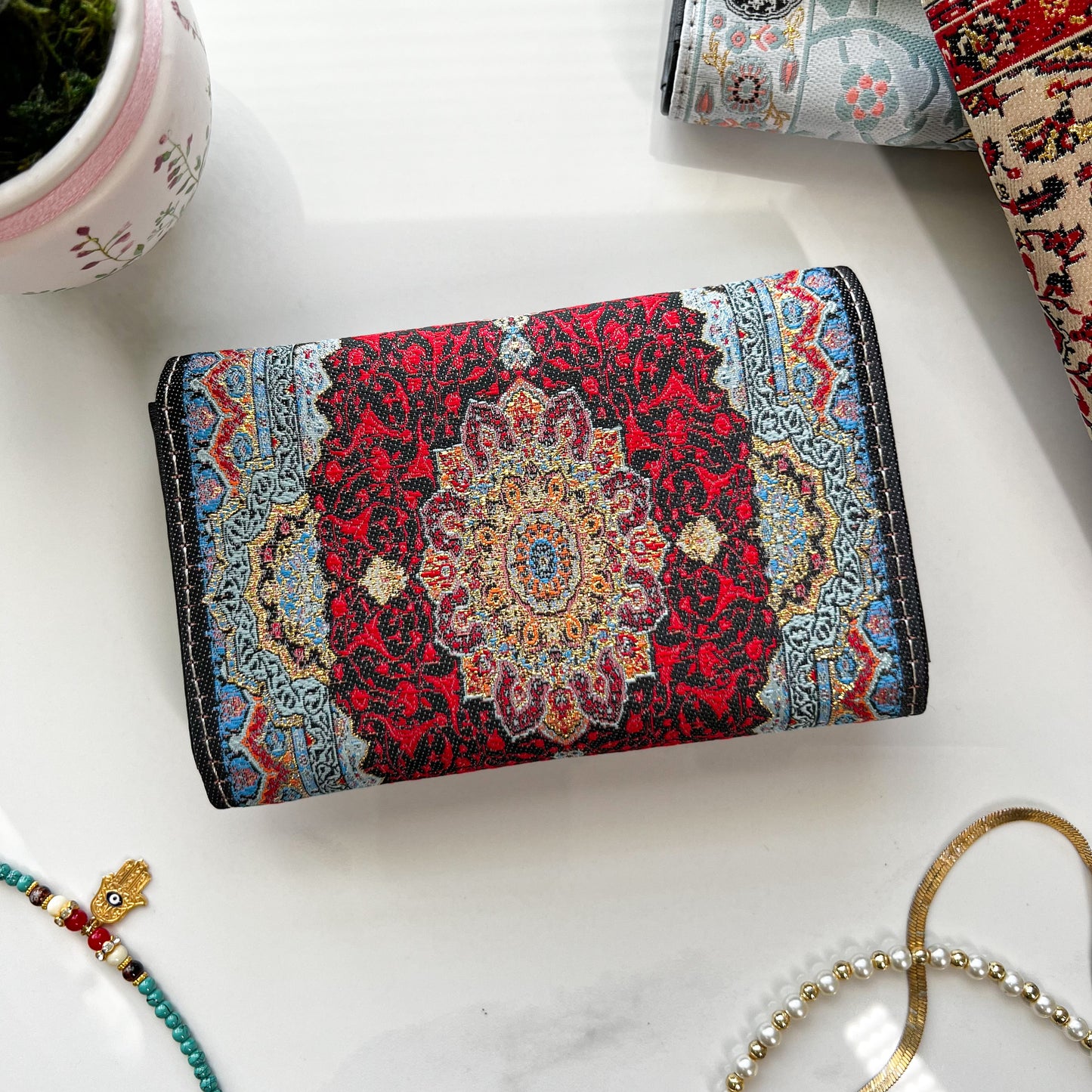 Rug Design Handmade Wallet for Women, Vegan Wallet