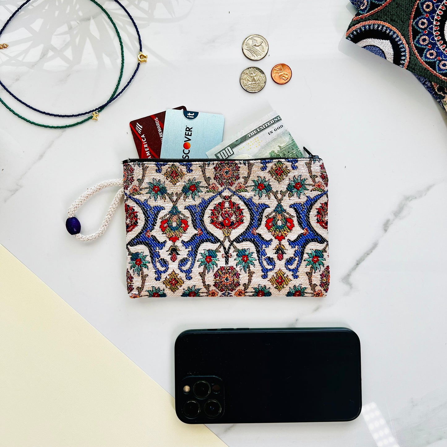 Zipper Pouches, Evil Eye Gifts, Coin Purses, Change Pouch