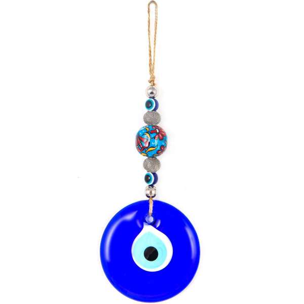 Evil Eye Wall Hanging with Handpainted Globe