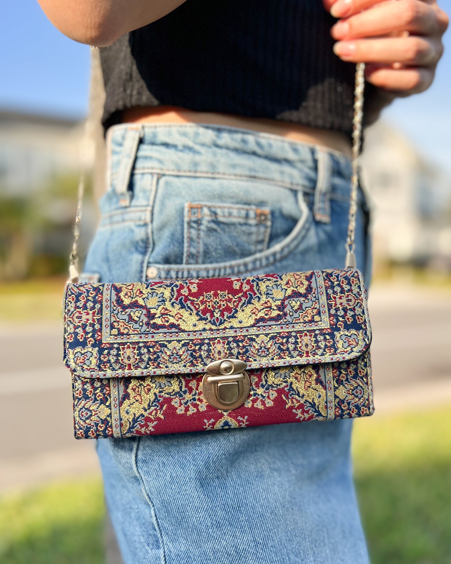 Red Shoulder Bag for Women, Small Crossbody Bag