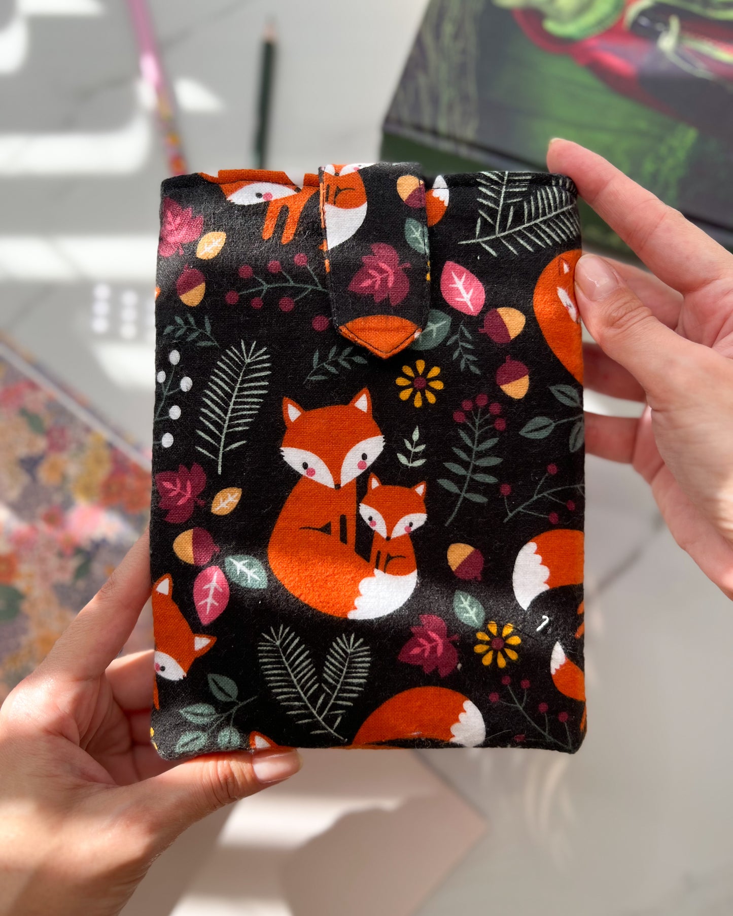 Handmade Kindle Sleeve, Book Sleeve, Cute Stationery Gifts