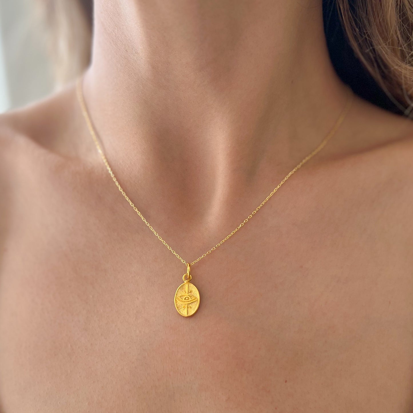 Medallion Necklace, 925 Sterling Silver Necklace