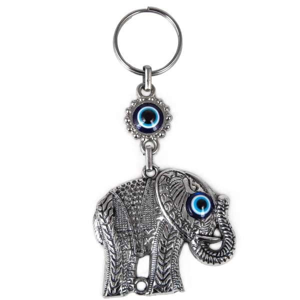 Elephant Keychain, Lucky Keychain, Evil Eye Keychain
