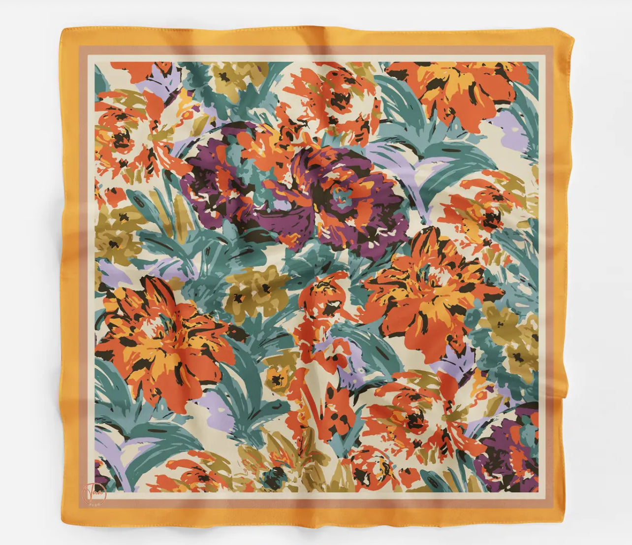 Satin Bandana, Floral Bandana, Soft Headband