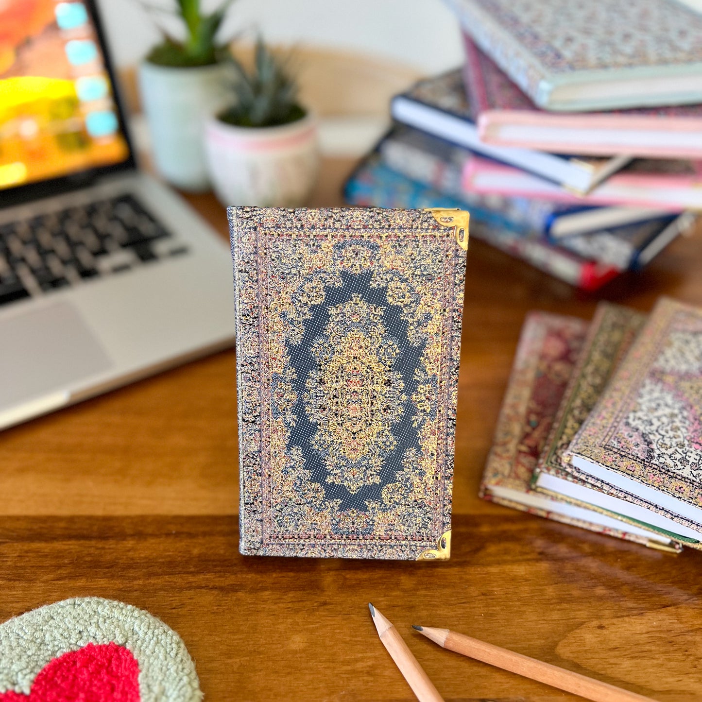 Small Boho Notebook, Rug Design Journal for Pocket