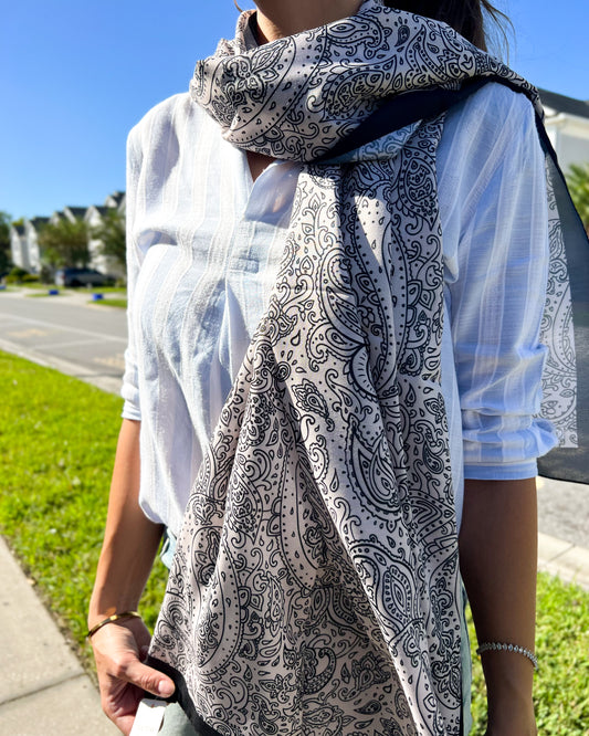 Paisley Shawl, Silky and Soft Wrap, Pashmina for Women