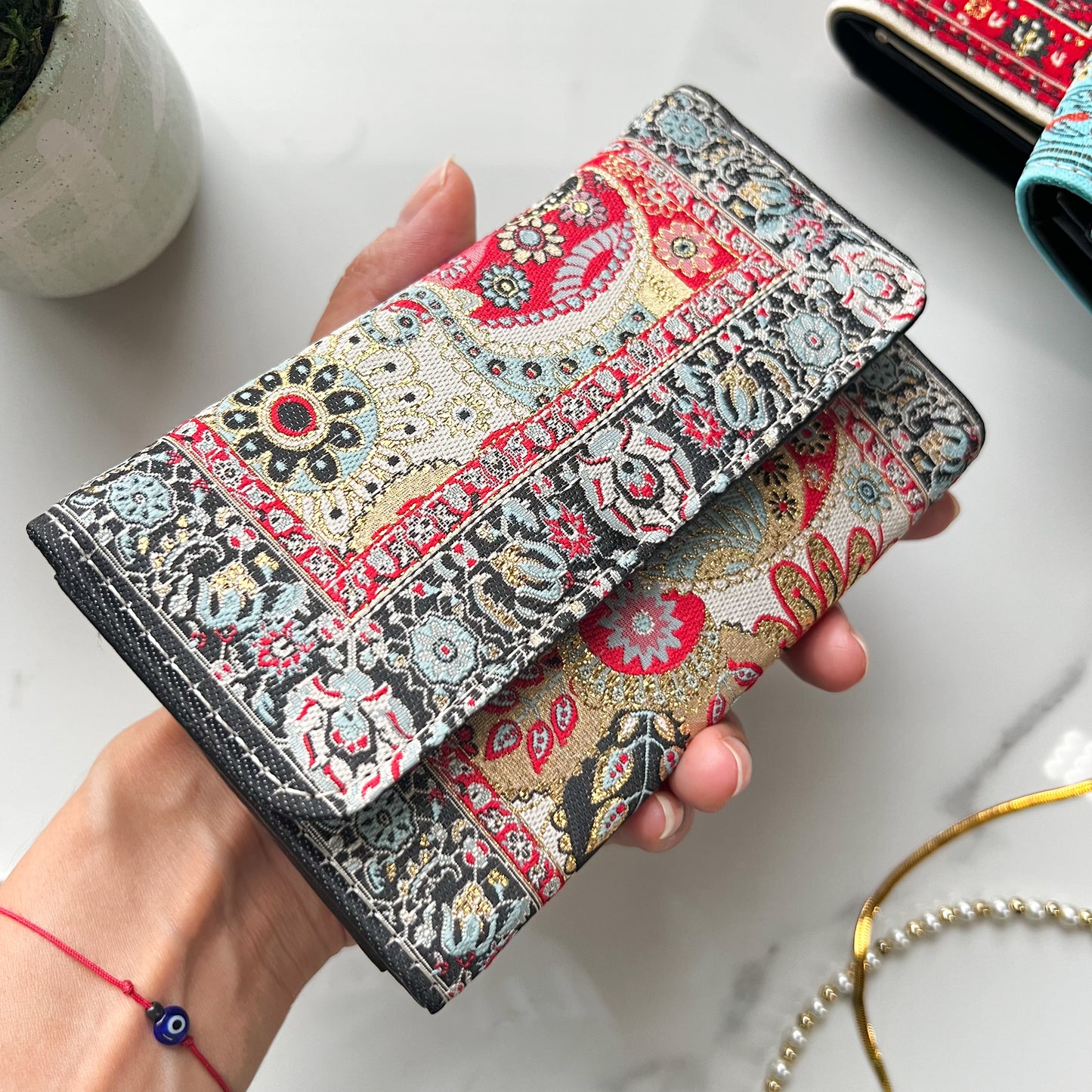 Small Wallet for Women, Rug Design Wallet, Handmade Wallet Women