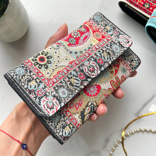 Small Wallet for Women, Rug Design Wallet, Handmade Wallet Women