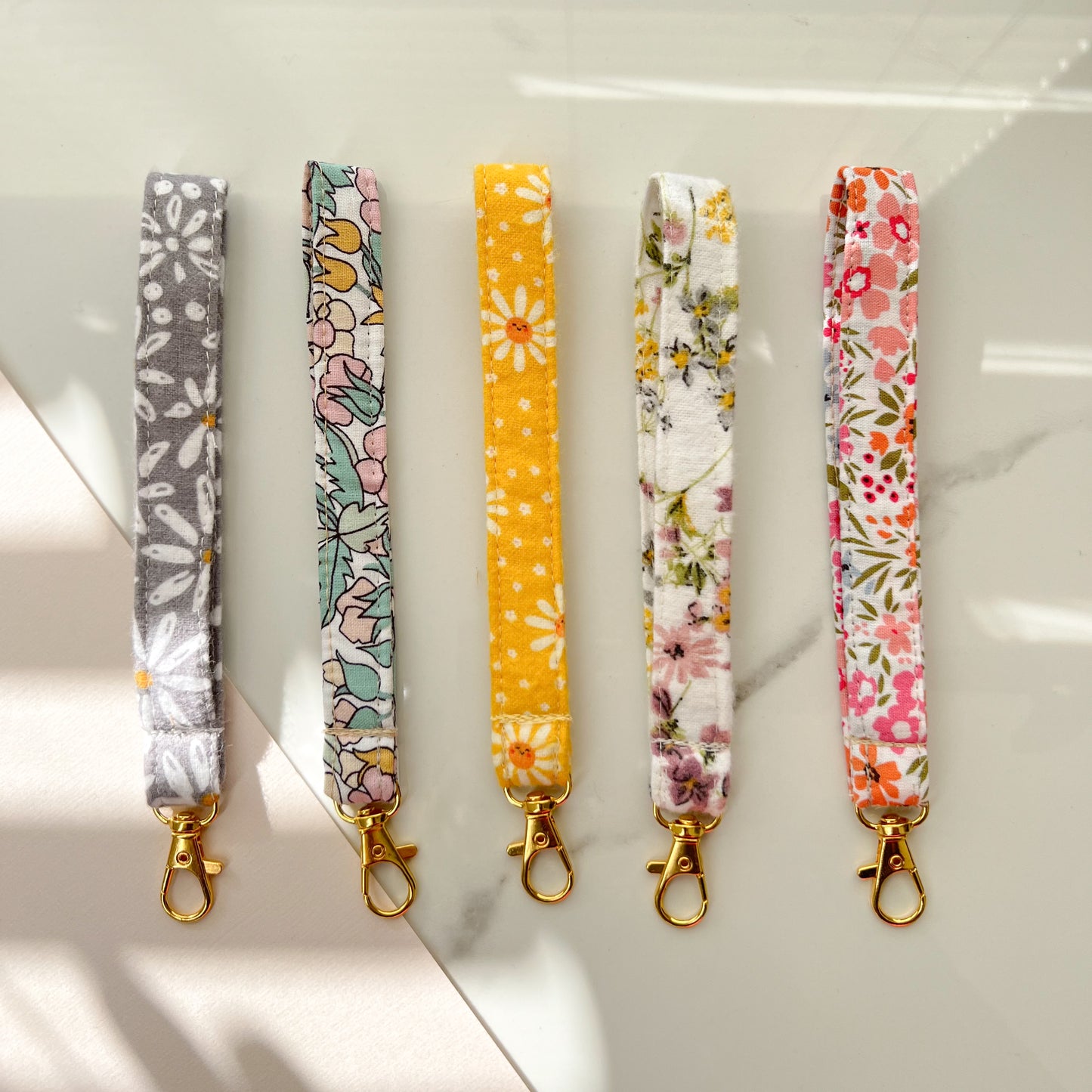 Floral Wristlet Keychain, Cute Wristlet for Purses and Wallets
