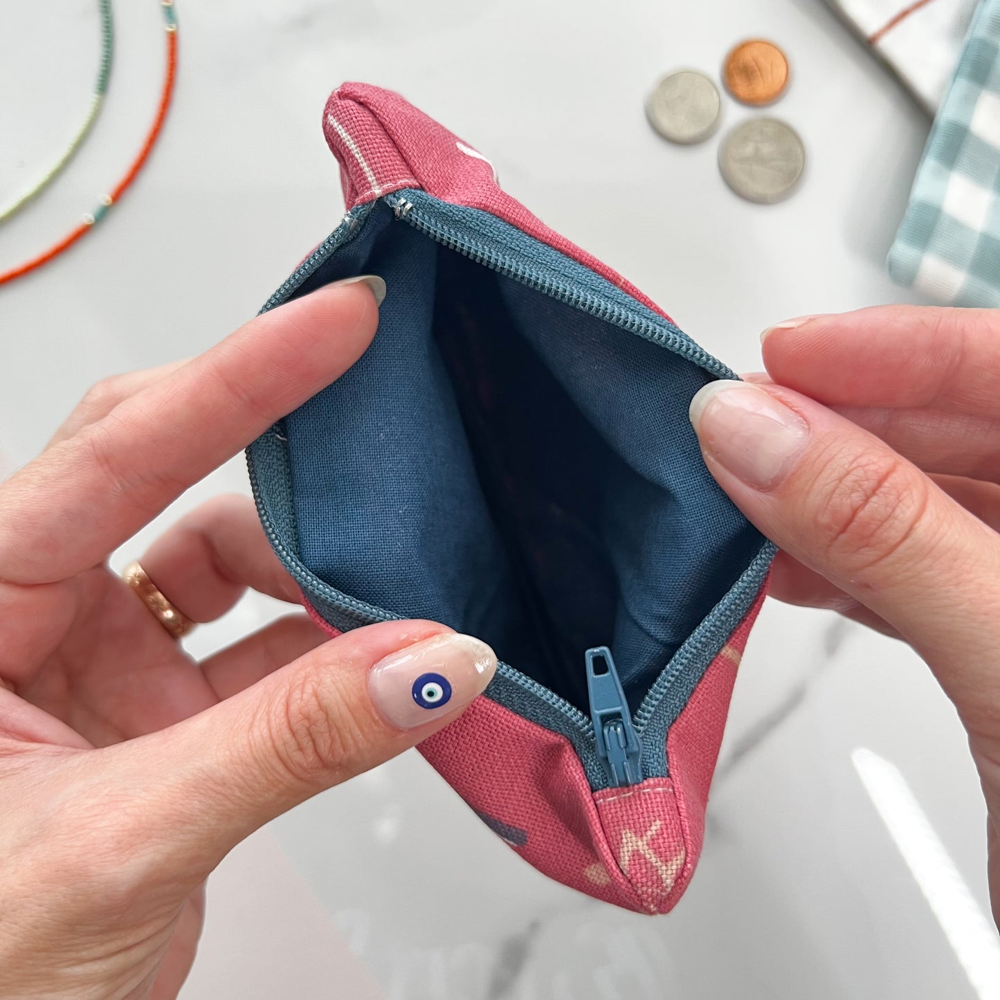 Cute Coin Purse, Handmade Fabric Pouch, Small Pouch