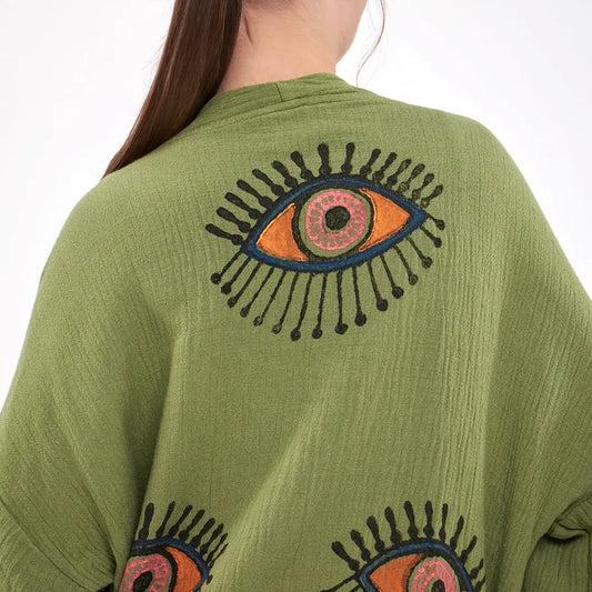 Evil Eye Kimono, Evil Eye Kaftan, Boho Kimono
