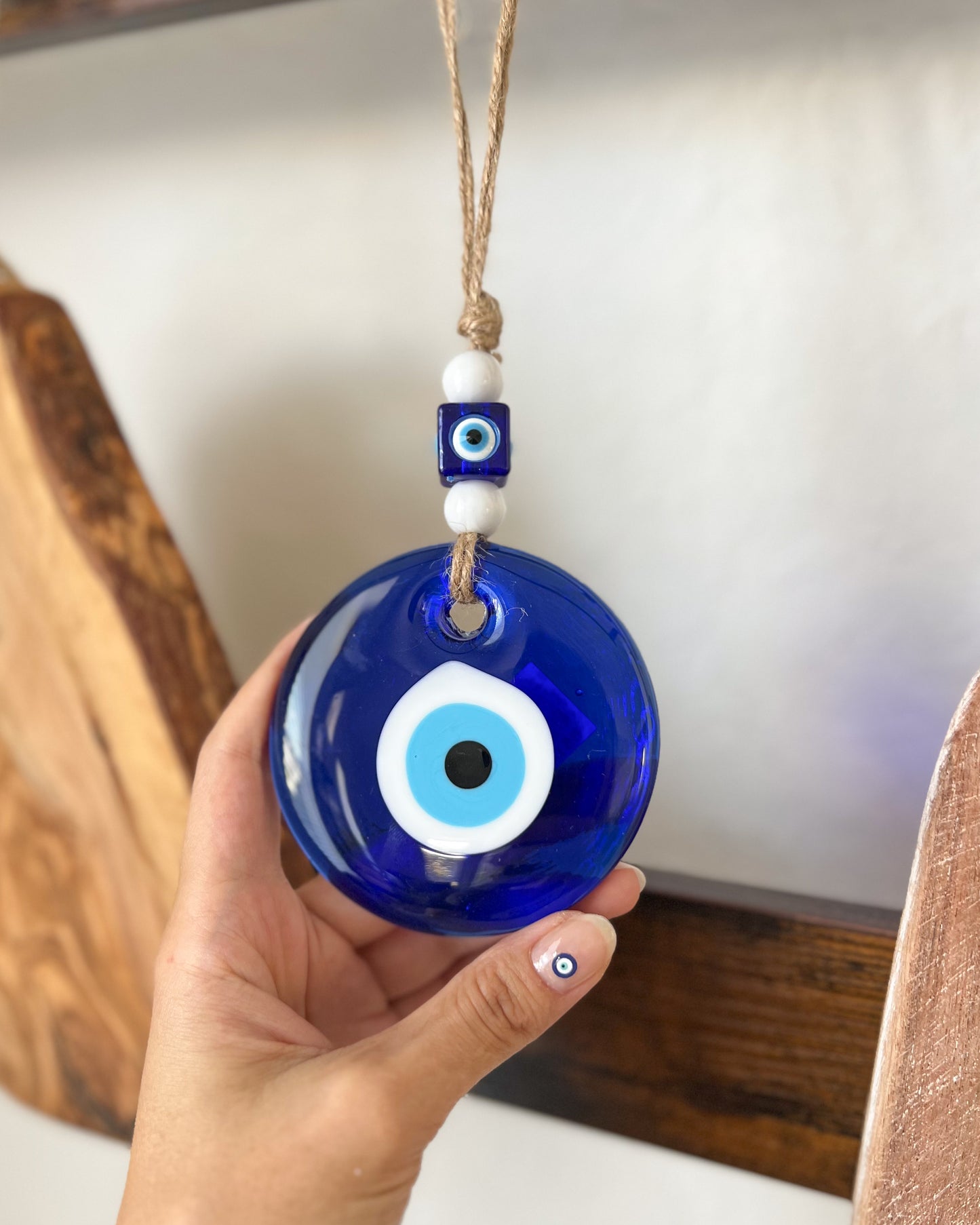 Evil Eye Wall Decor, Glass Evil Eye Wall Hanging, Boho Home Decor