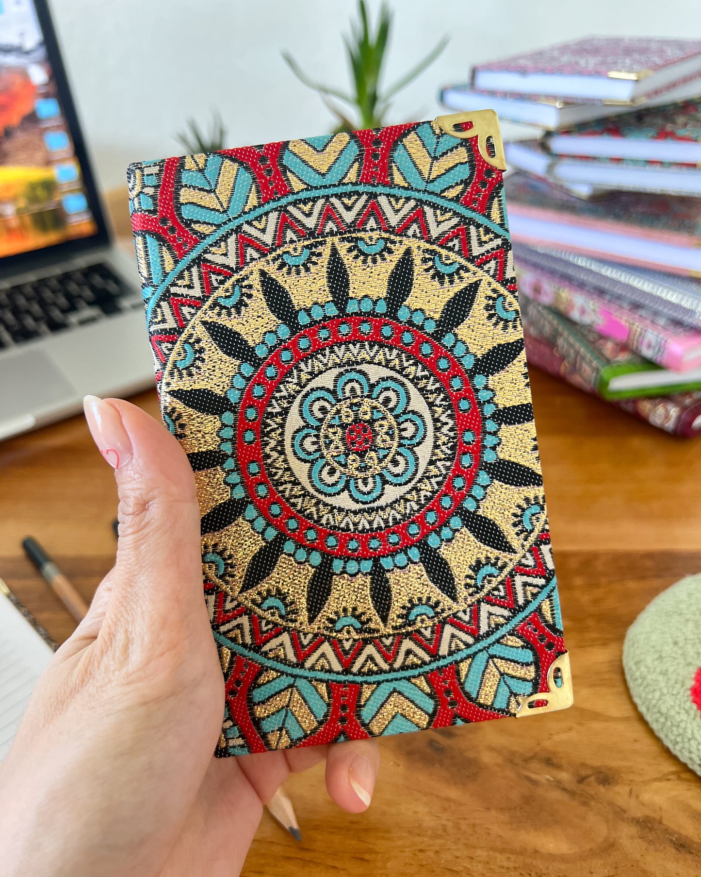 Mandala Design Small Notebook, Pocket Journal