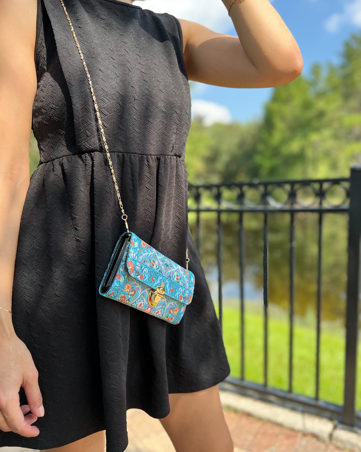 Turquoise Crossbody Bag, Boho Shoulder Bag, Handmade Bag for Women