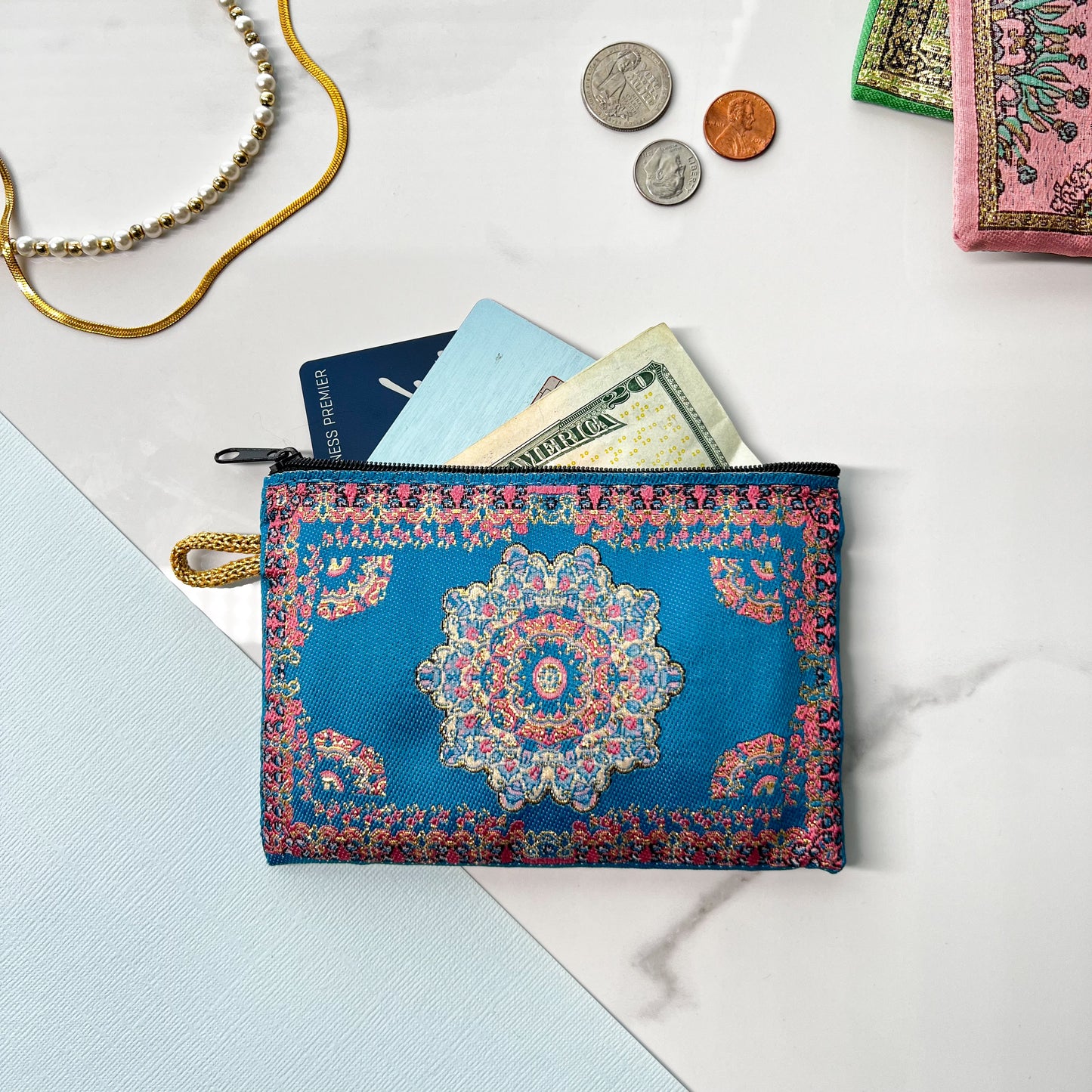 Handmade Coin Purse, Small Fabric Pouch, Cute Coin Purse