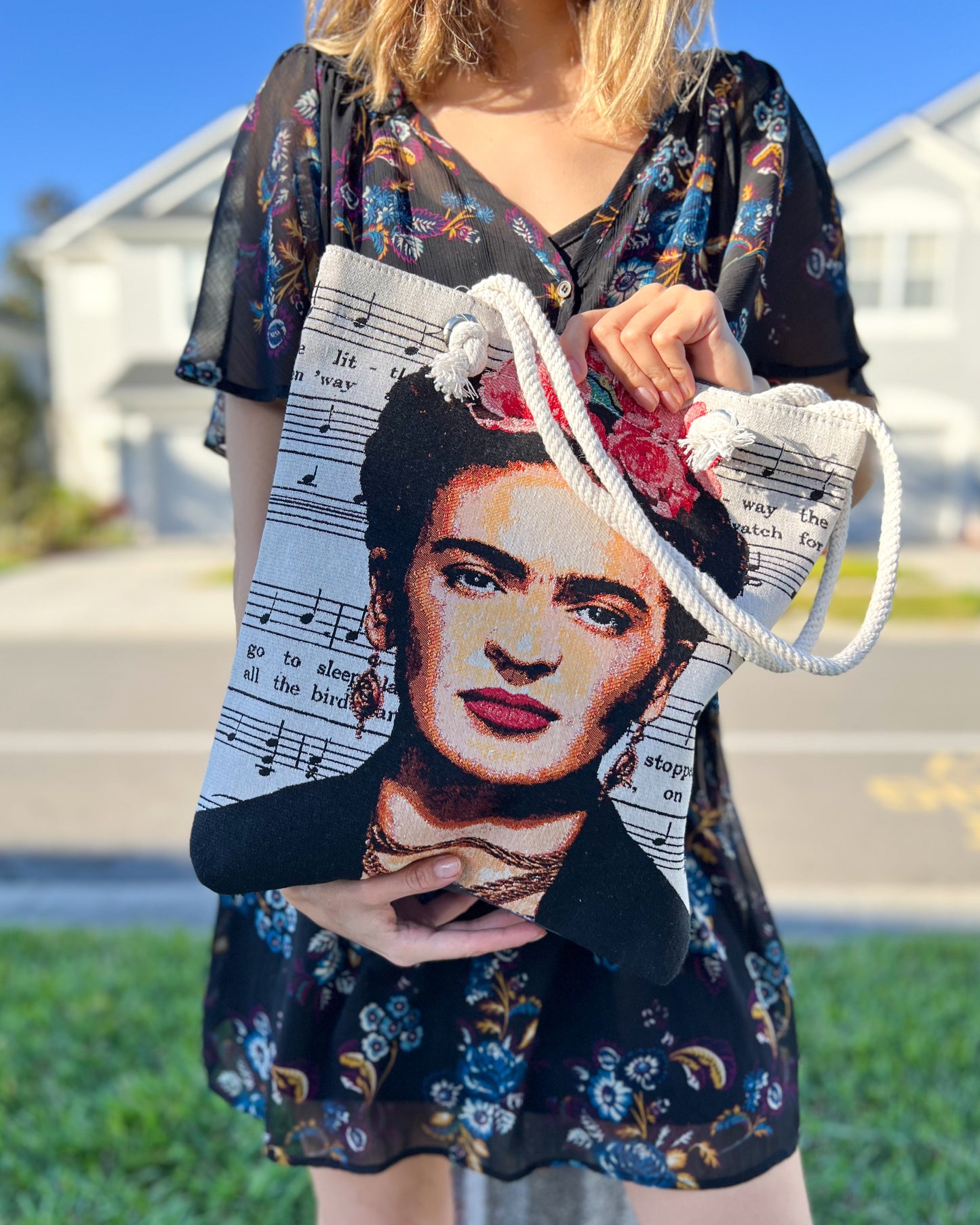 Frida Kahlo Bag, Boho Tote Bag, Cute Shoulder Bag, Bags for Women