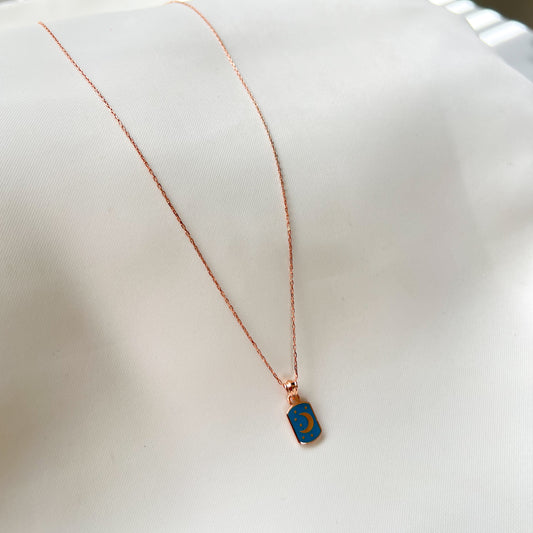 Celestial Sterling Silver Necklace, Boho Necklace, Medallion Necklace