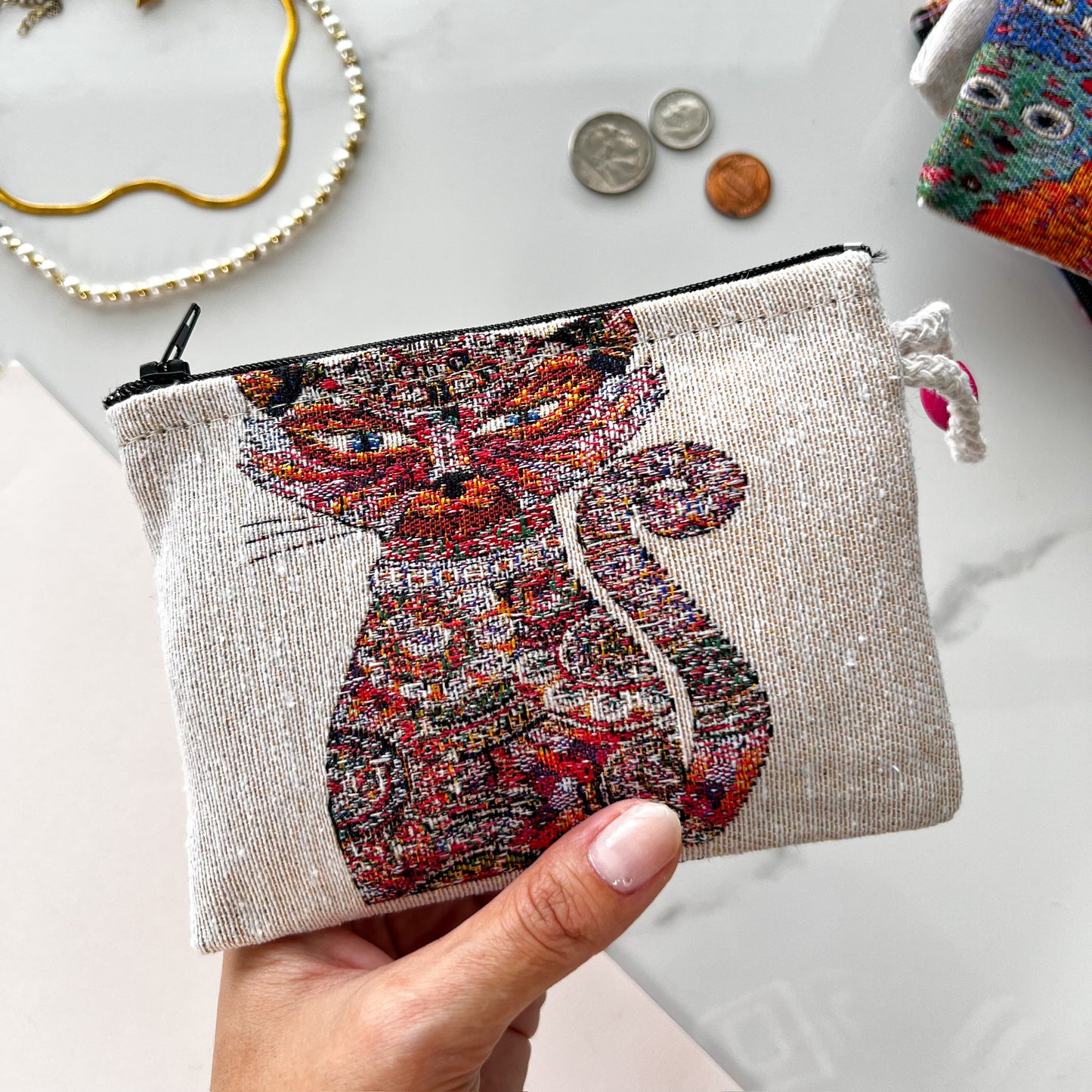 Handmade Coin Purse for Women, Gifts for Women, Fabric Pouch