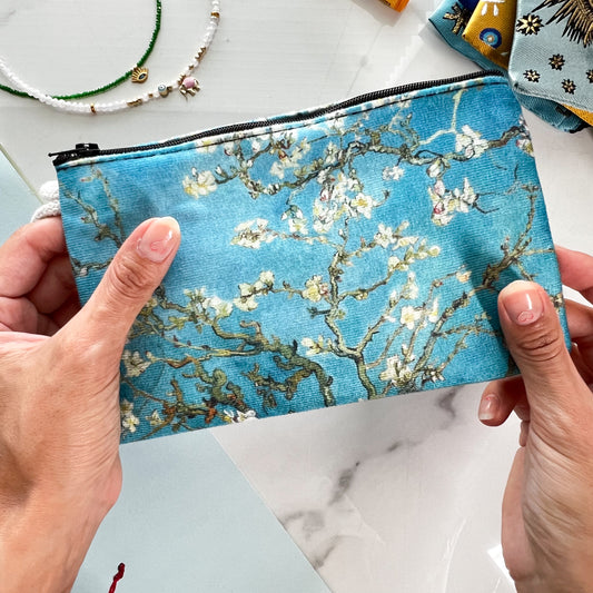 Floral Coin Purse, Handmade Zipper Pouch, Cute Gift for Women