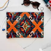 Handmade Clutch, Wallet with Wristlet, Boho Clutch Bag
