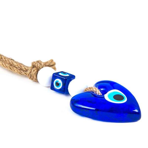 Heart Shaped Evil Eye, Cute Wall Hanging, Boho Decor