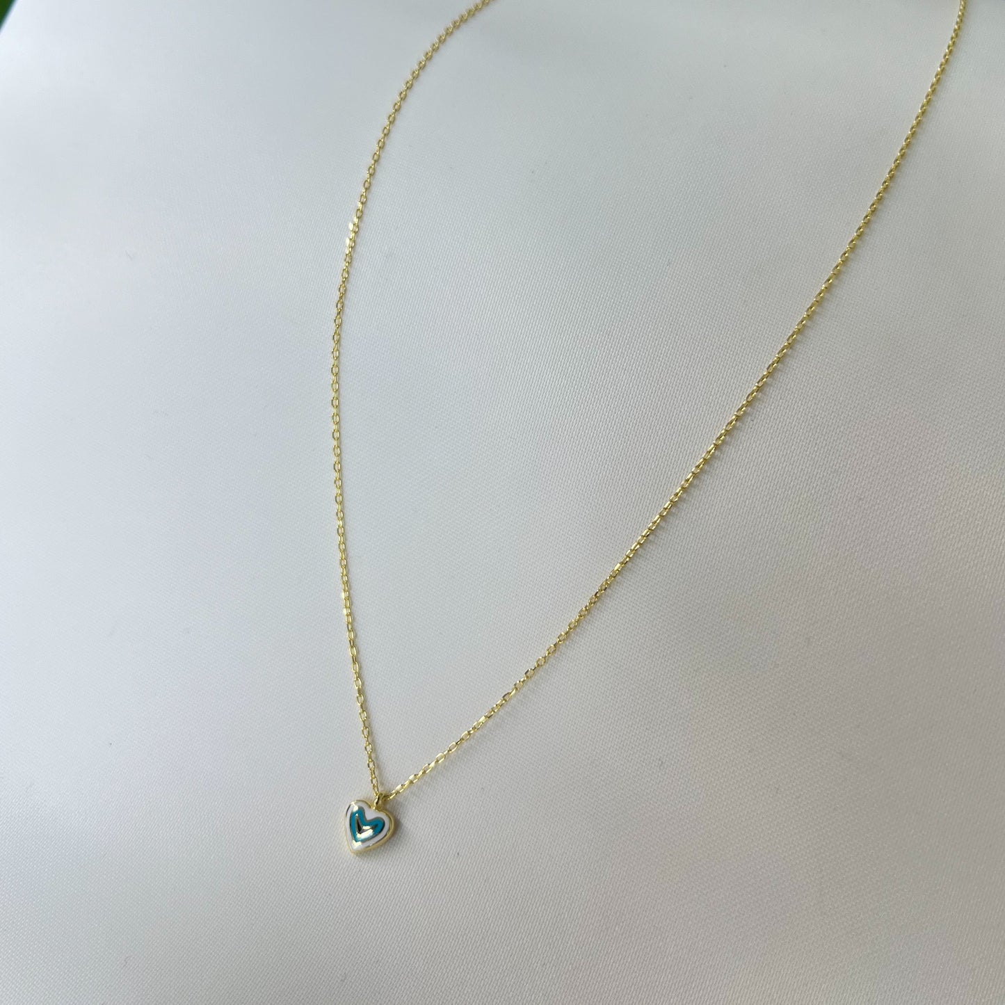 Heart Pendant Necklace, Cute Evil Eye Necklace, Boho Necklace
