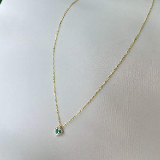 Heart Pendant Necklace, Cute Evil Eye Necklace, Boho Necklace