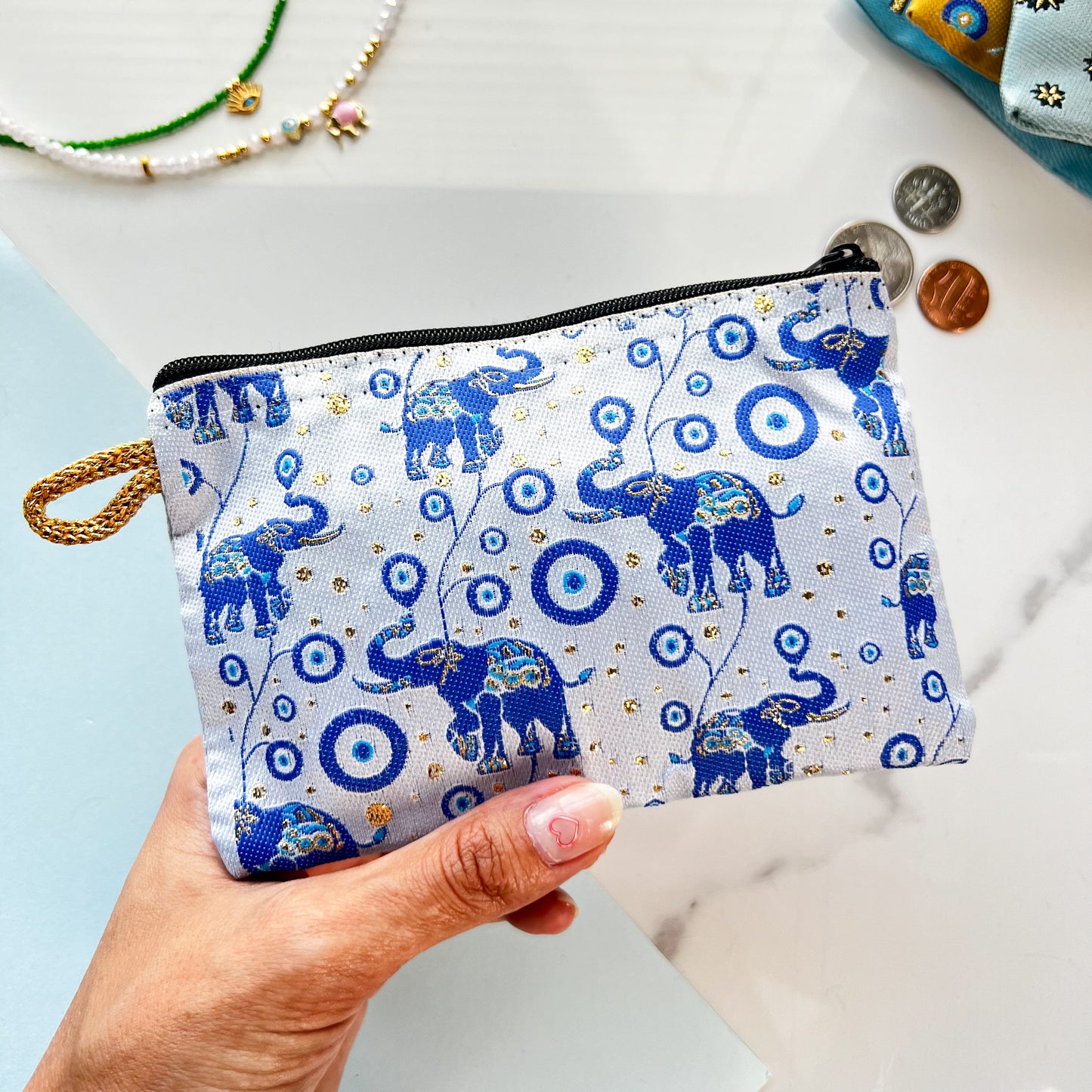 Elephant Coin Purse, Luck Coin Purse, Handmade Pouch