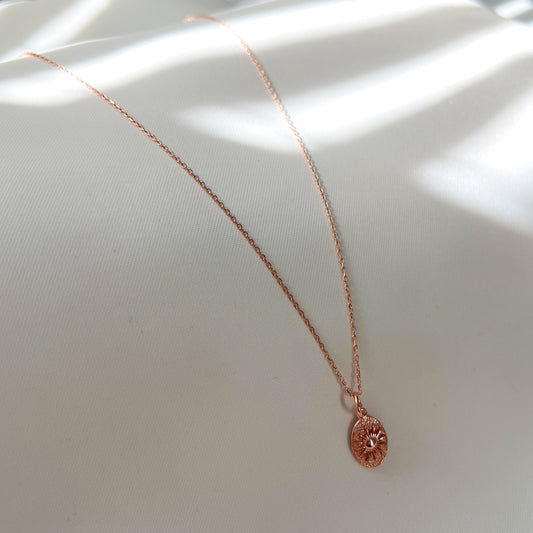 Sterling Silver Necklace, Medallion Necklace, Boho Jewelry