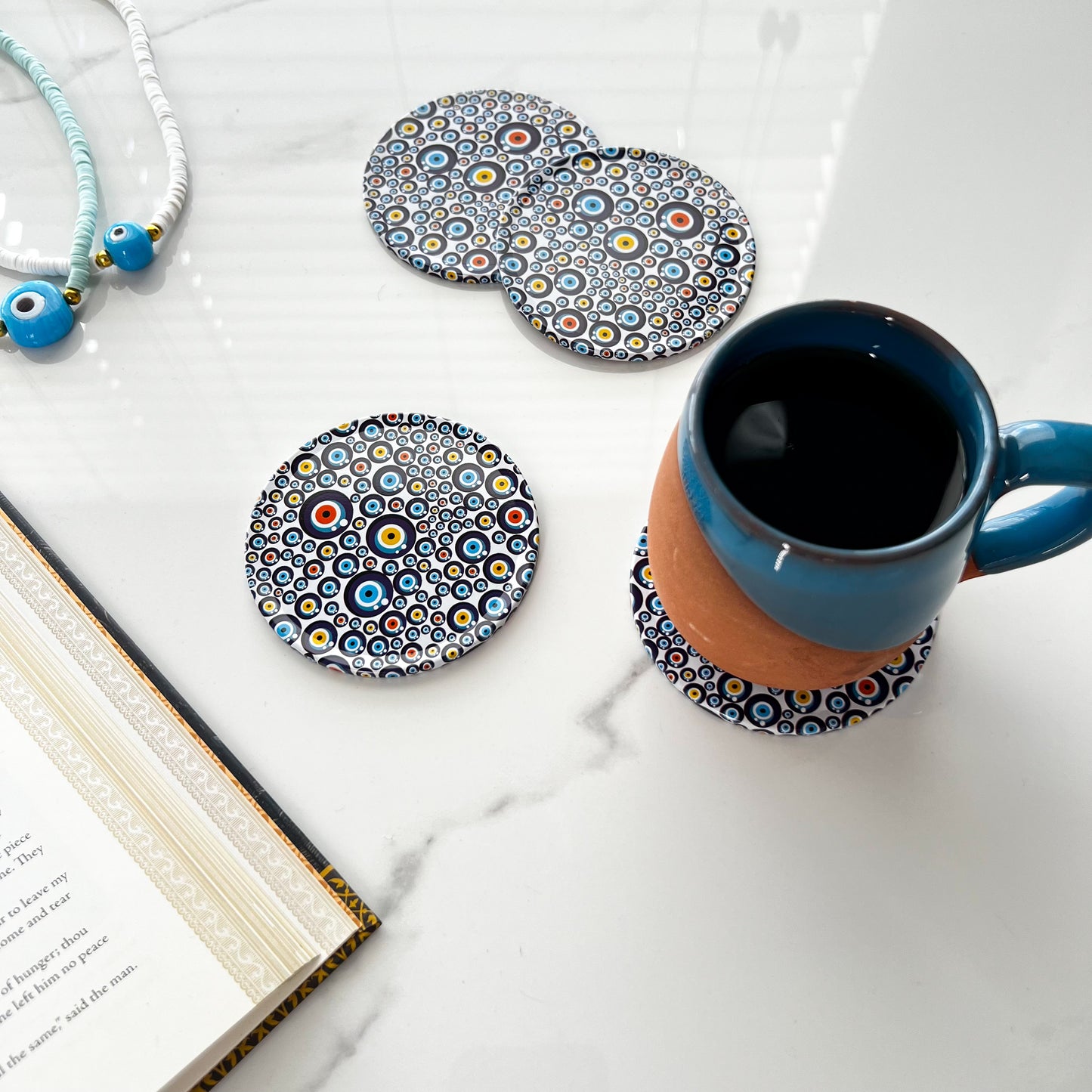 Evil Eye Coaster, Evil Eye Favors, Evil Eye Gifts