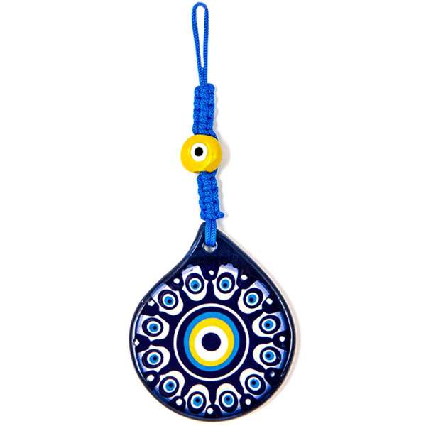 Handmade Ceramic Evil Eye, Protection Decor, Evil Eye Wall Hanging