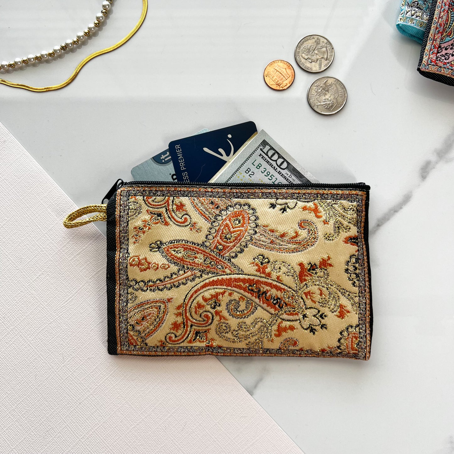 Handmade Pouch, Fabric Coin Purse