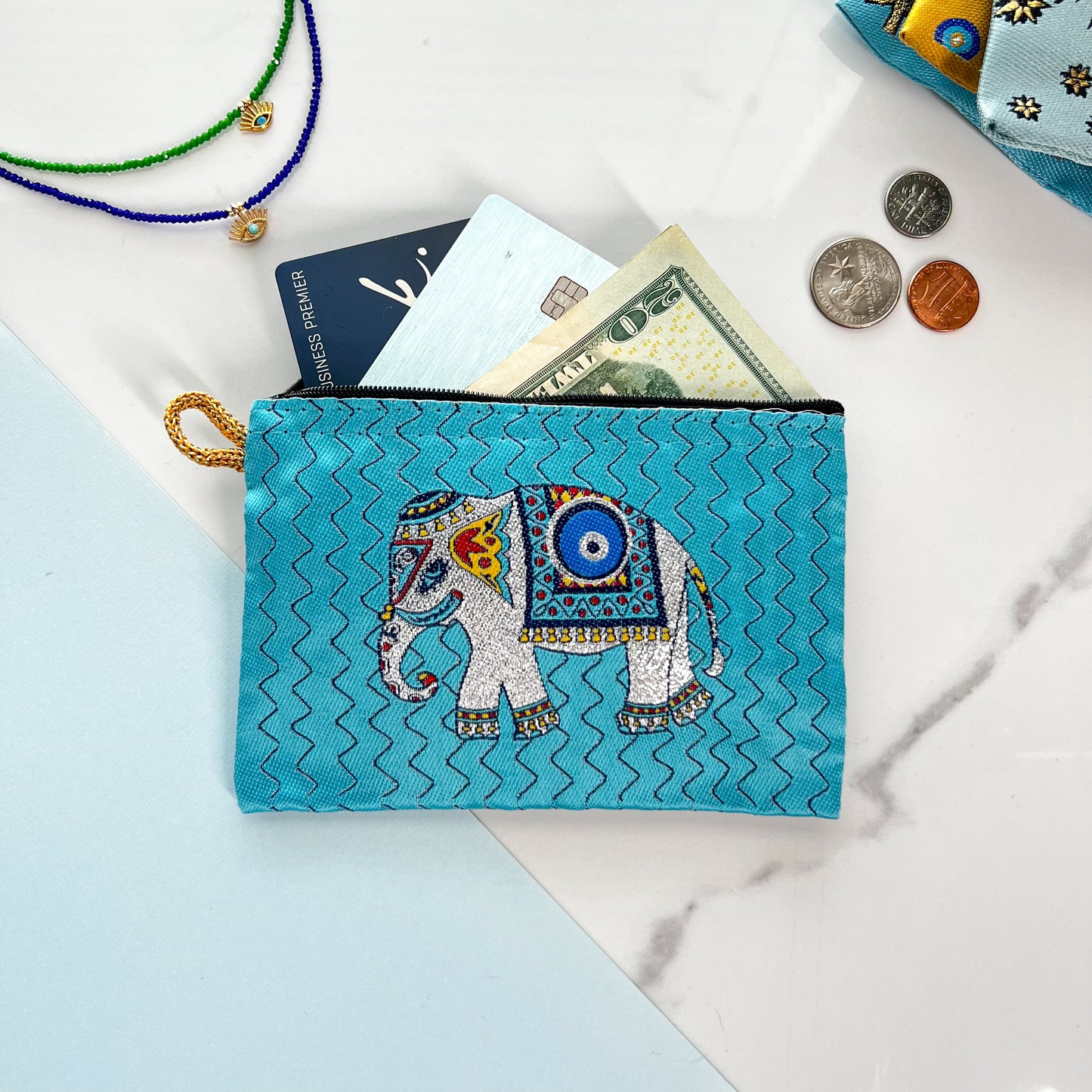 Boho Coin Purse, Spiritual Gift, Small Zipper Pouch