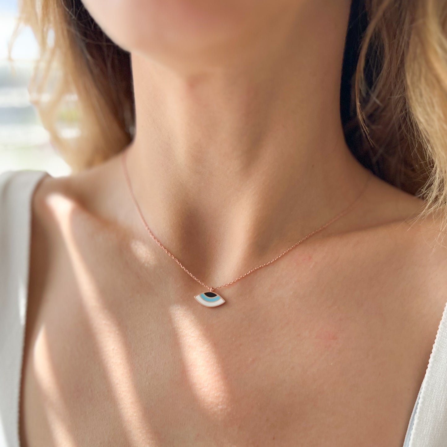 925 Silver Necklace, Rose Gold Plated Necklace