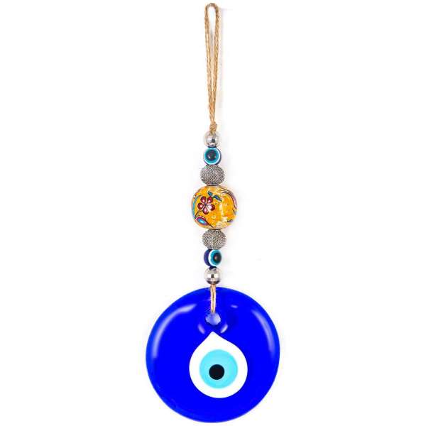 Evil Eye Wall Hanging with Handpainted Globe