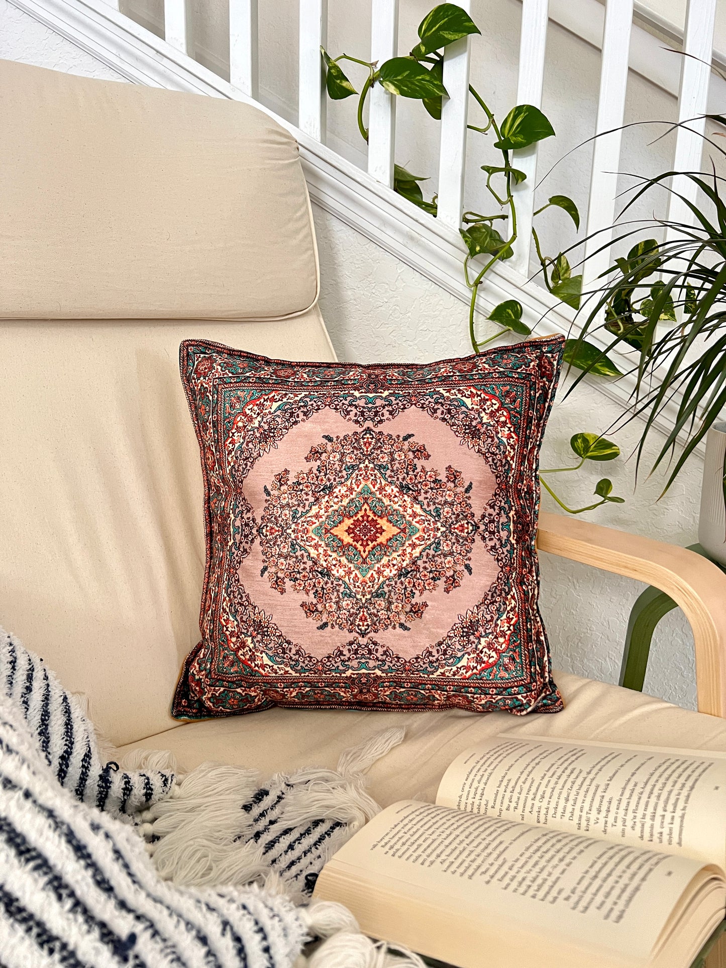 Rug Design Pillow, Fall Decor, Handmade Pillow