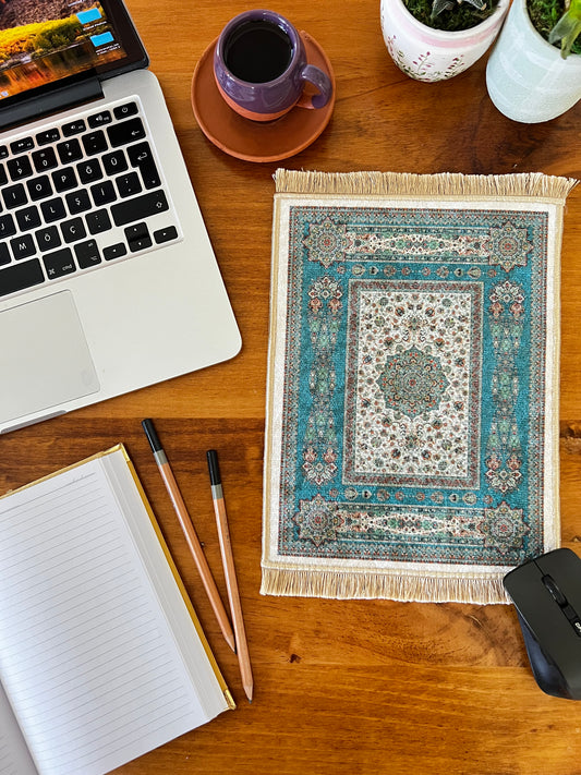 Turkish Miniature Rug, Carpet Mouse Pad, Boho Mouse Pad