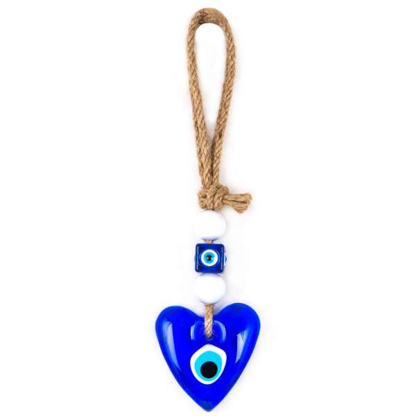 Heart Shaped Evil Eye, Cute Wall Hanging, Boho Decor