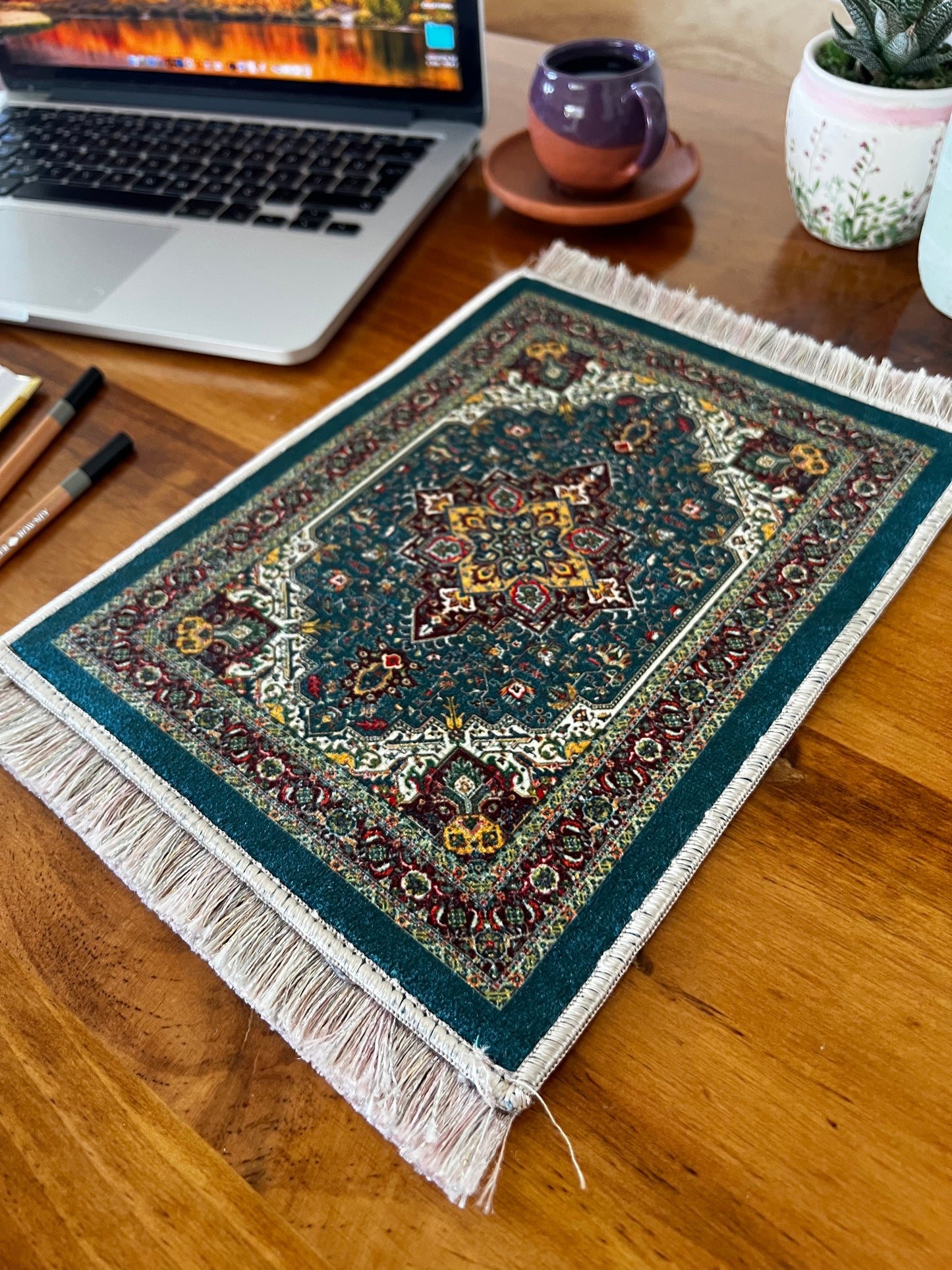 Turkish Miniature Rug, Carpet Mouse Pad, Doll House Rug
