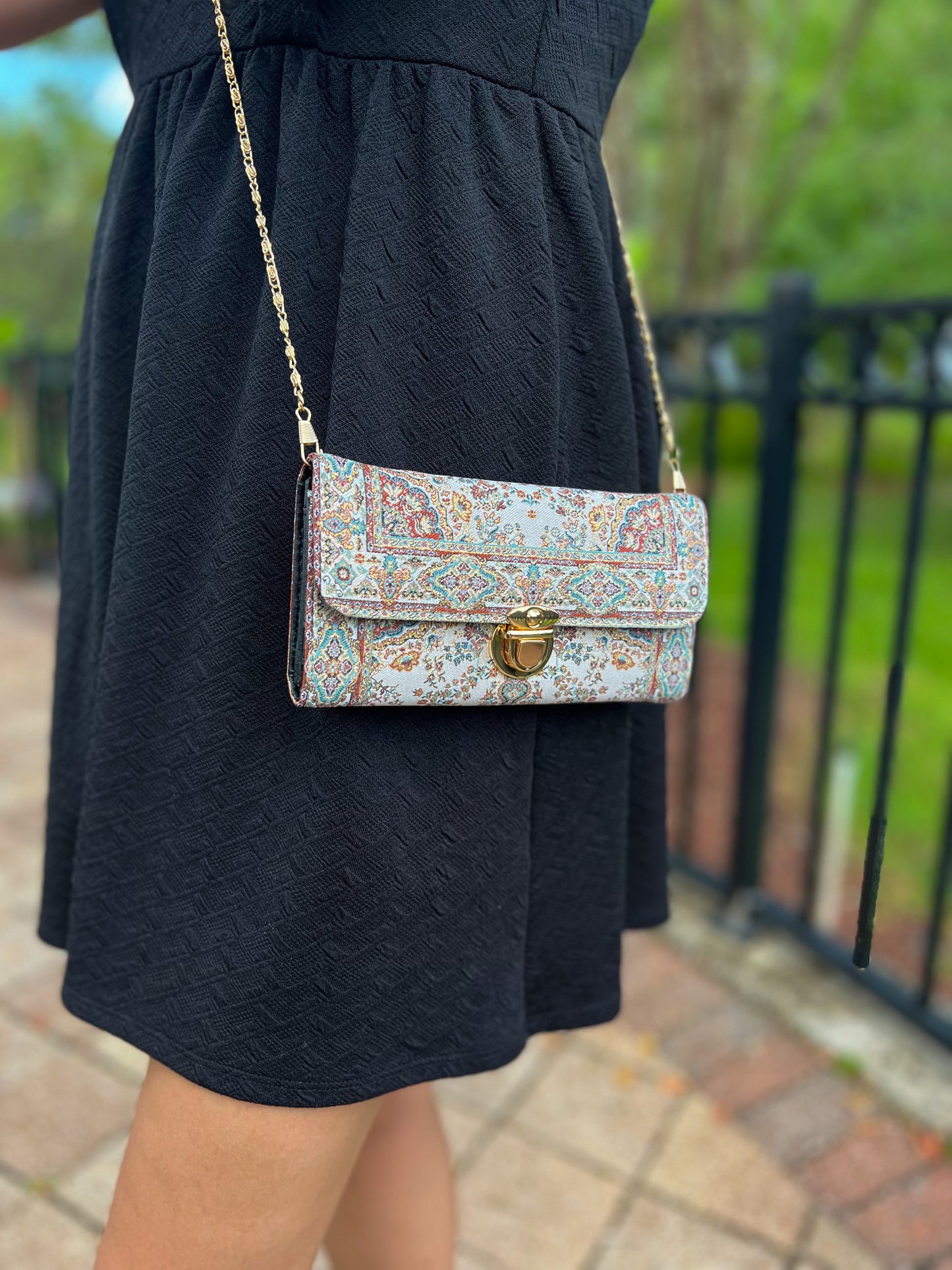 Turkish Rug Design Crossbody Bag for Women, Handmade Small Bag