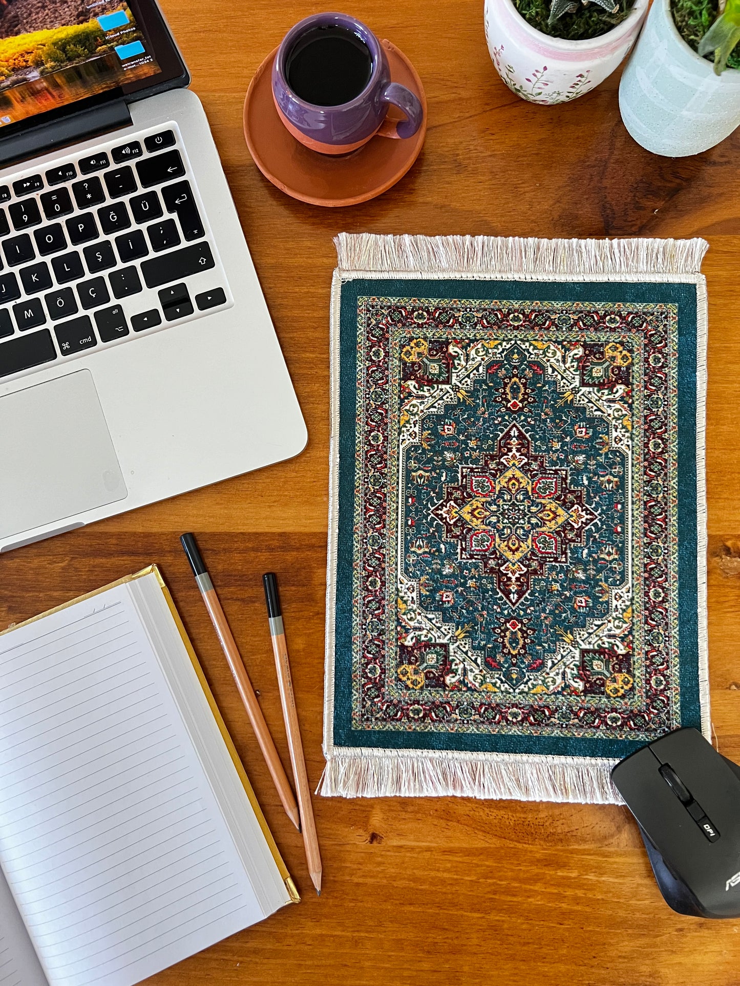 Turkish Miniature Rug, Carpet Mouse Pad, Doll House Rug